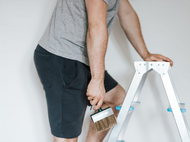 ladder tijdens het klussen